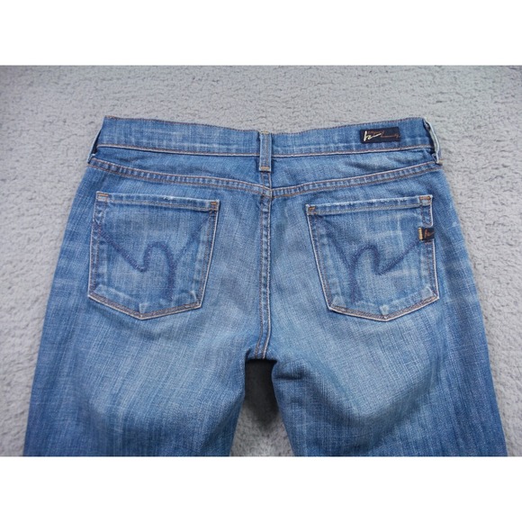 Citizens of Humanity Jeans Womens 29 Blue Denim Kelly Low Waist Cropped Stretch - Picture 7 of 16